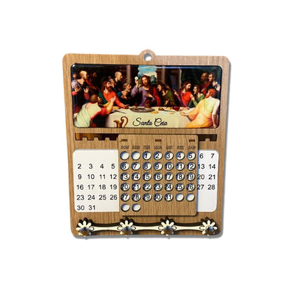 CALENDÁRIO INFINITO SANTA CEIA 18,5X15,5CM (1 UNIDADE)