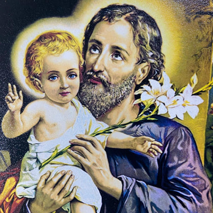 QUADRO COM MOLDURA RESINADO SÃO JOSÉ 44CMX34CM (1 UNIDADE)