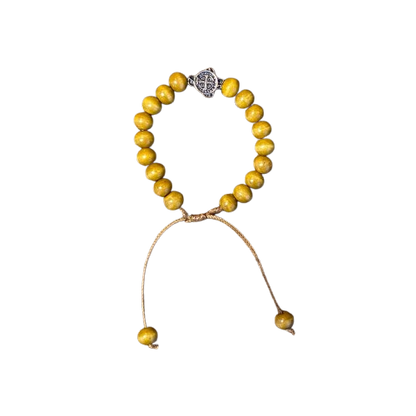 PULSEIRA DE MADEIRA MARROM REGULAVEL MEDALHA SÃO BENTO (3 UNIDADES)