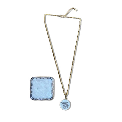 CORRENTE DOURADA MEDALHA ACRÍLICA SÃO MIGUEL ARCANJO  (3 UNIDADES)