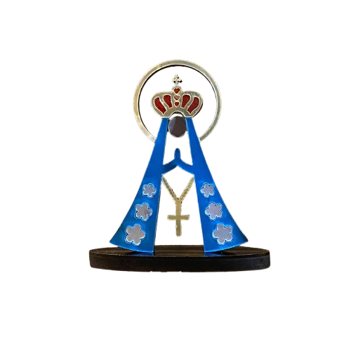 IMAGEM DE MESA MDF COM ACRÍLICO NOSSA SENHORA APARECIDA 10CM  (1 UNIDADE)