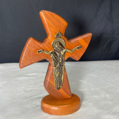 CRUCIFIXO MADEIRA DE MESA DA UNIDADE 15CM (1 UNIDADE)
