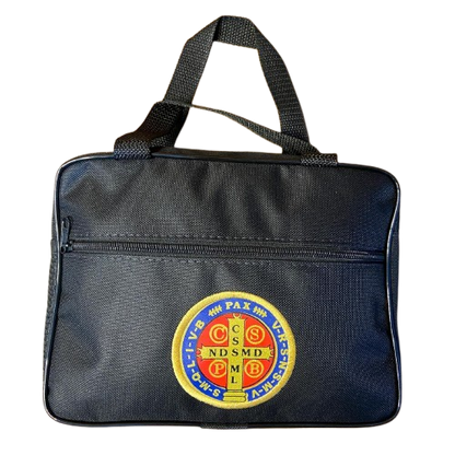BOLSA PORTA BIBLIA MEDALHA SÃO BENTO 20X25 (1 UNIDADE)