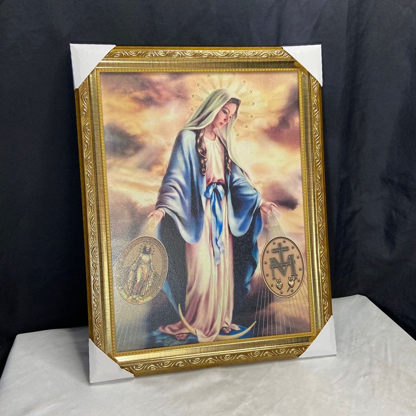 QUADRO COM MOLDURA RESINADO NOSSA SENHORA DAS GRAÇAS 45CMX35CM (1 UNIDADE)