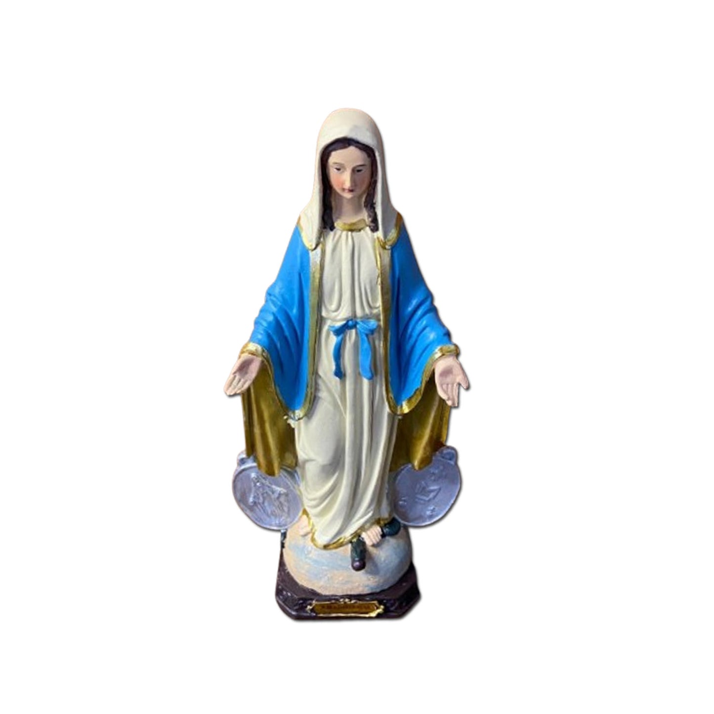 IMAGEM DE RESINA IMPORTADA NOSSA SENHORA DAS GRAÇAS MEDALHA MILAGROSA 29CM (1 UNIDADE)