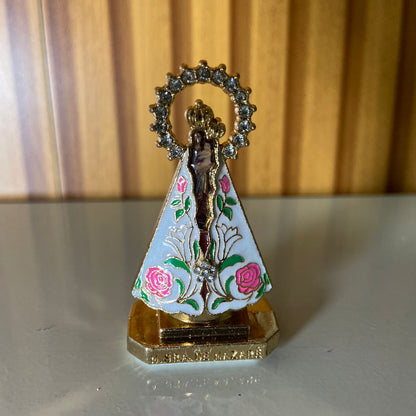 IMAGEM DE NOSSA SENHORA DE NAZARÉ PARA CARRO COM STRASS  (12 UNIDADES)