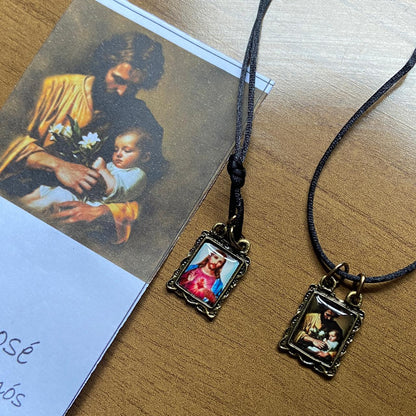 ESCAPULÁRIO DE COURO SÃO JOSÉ  (1 UNIDADE)