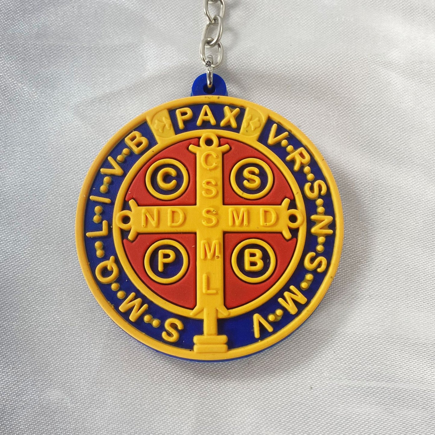 CHAVEIRO EMBORRACHADO MEDALHA SÃO BENTO MOD1 (12 UNIDADES)