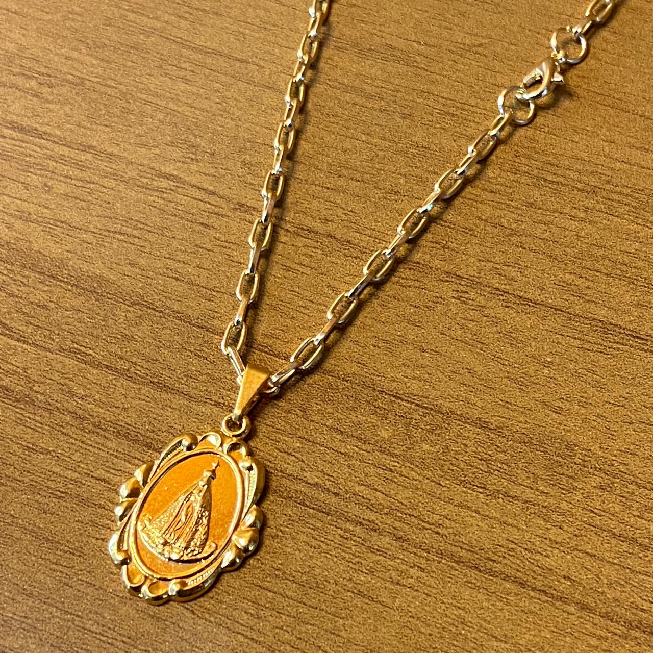 CORRENTE DOURADA NOSSA SENHORA APARECIDA MOD5 (1 UNIDADE)