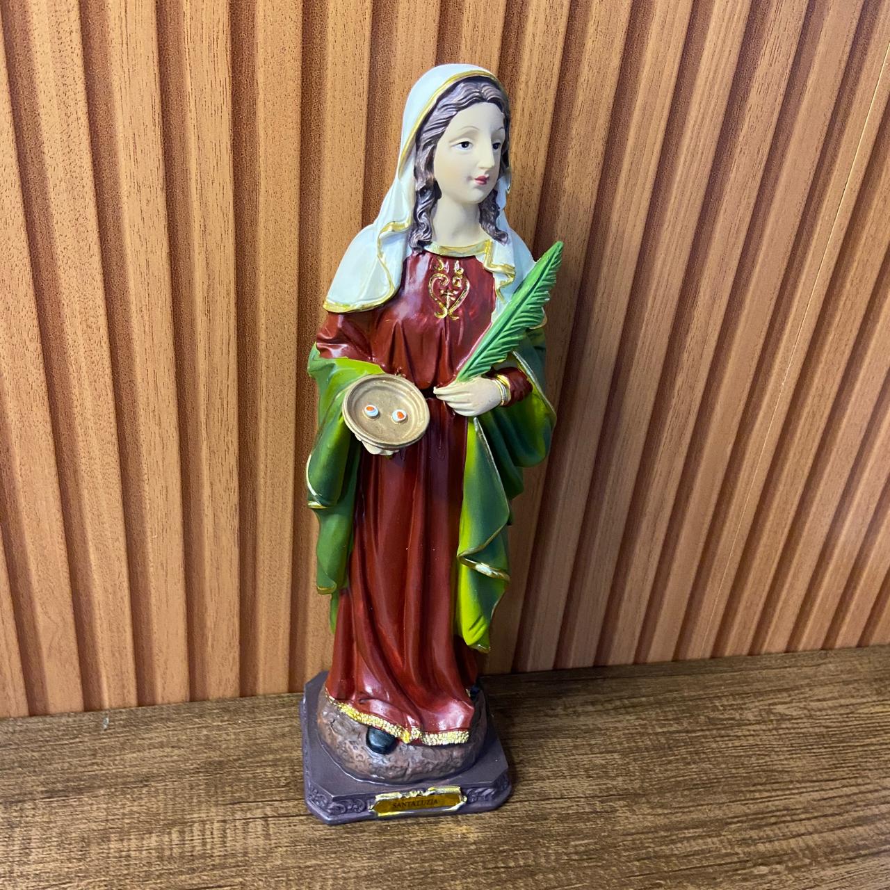 IMAGEM DE RESINA IMPORTADA SANTA LUZIA 31CM (1 UNIDADE)