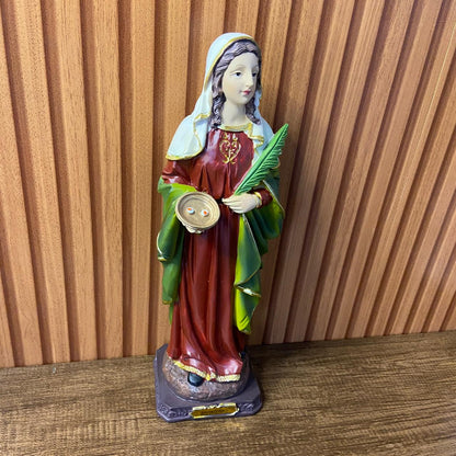 IMAGEM DE RESINA IMPORTADA SANTA LUZIA 31CM (1 UNIDADE)