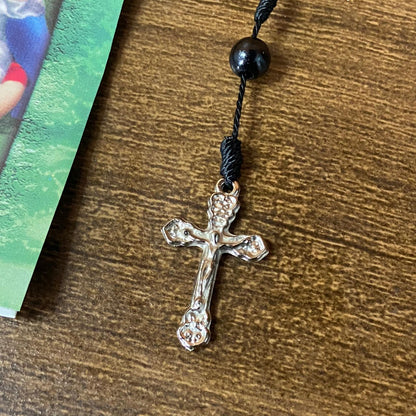 TERÇO PÉROLA PRETA DIVINA PROVIDÊNCIA 8MM (1 UNIDADE)