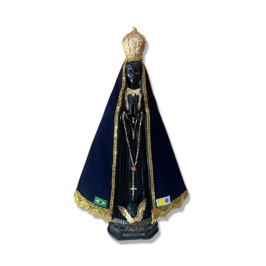 IMAGEM DE GESSO NOSSA SENHORA APARECIDA COM MANTO MOD4 45CM (1 UNIDADE)