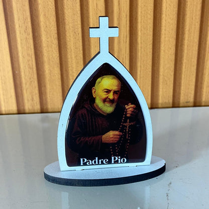 CAPELA MDF DESMONTÁVEL SANTO PADRE PIO 11CM (1 UNIDADE)
