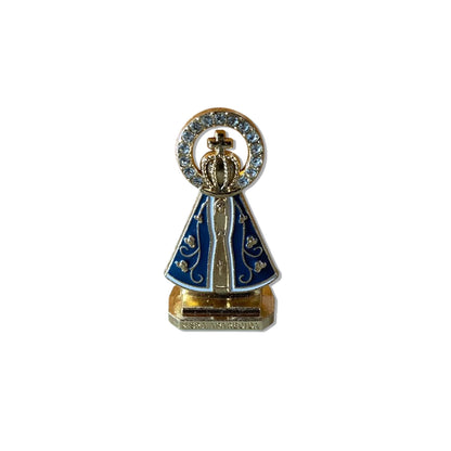 IMAGEM NOSSA SENHORA APARECIDA AUREOLA COM STRASS PARA CARRO MOD3 06CM  (12 UNIDADES)