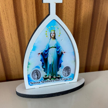 CAPELA MDF DESMONTÁVEL NOSSA SENHORA DAS GRAÇAS 11CM (1 UNIDADE)