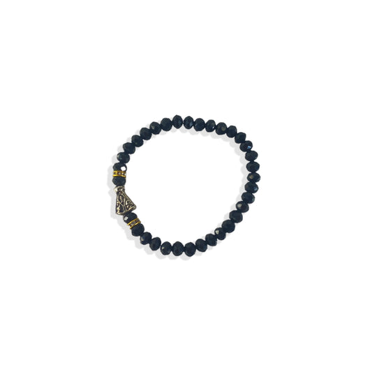 PULSEIRA CRISTAL NOSSA SENHORA APARECIDA PRETO (6 UNIDADES)