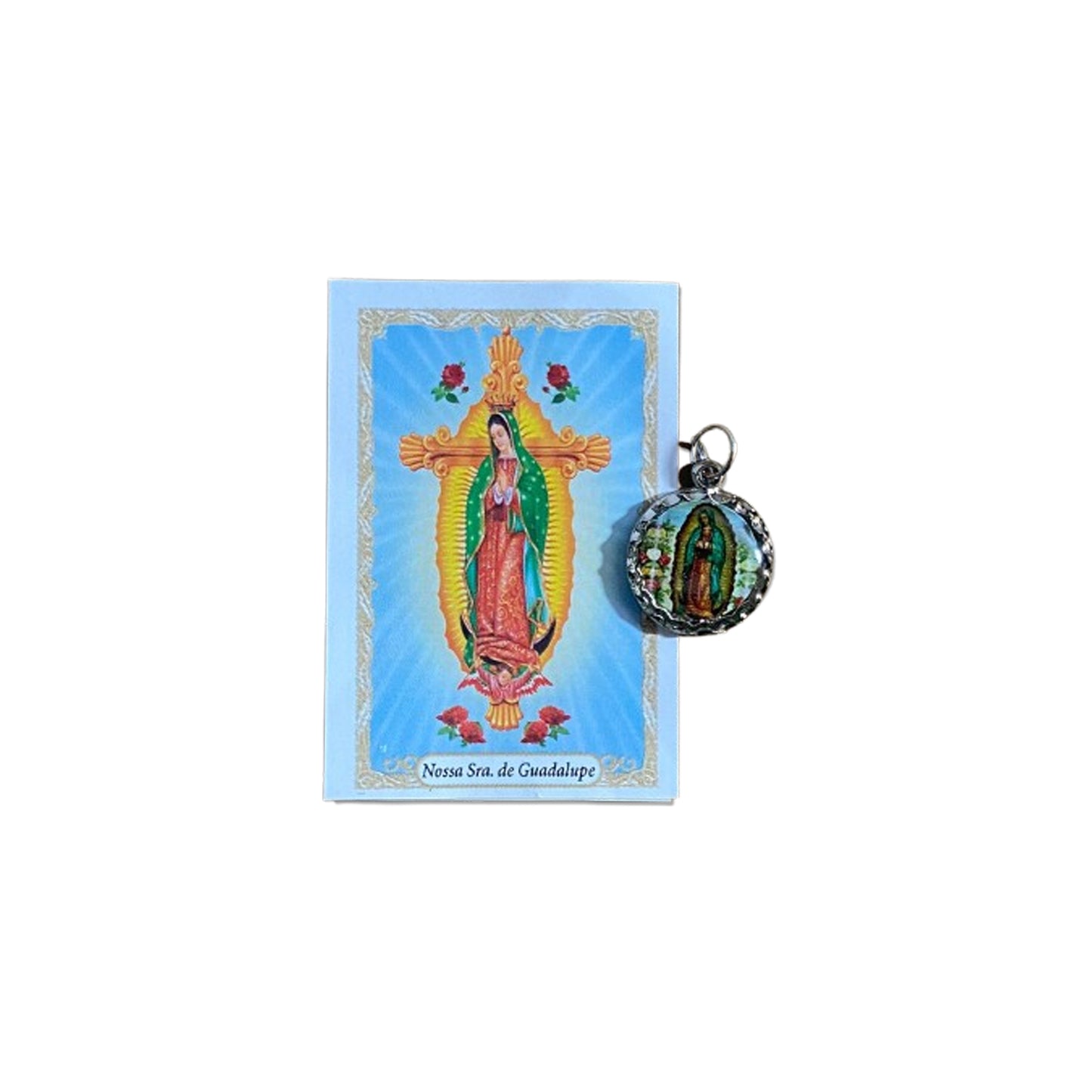 MEDALHA NÍQUEL RESINADA NOSSA SENHORA DE GUADALUPE (6 UNIDADE)