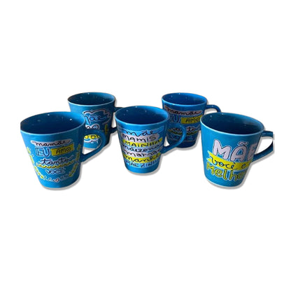 XÍCARA AZUL MOD2 MÃE - FRASES SORTIDAS 120ML (1 UNIDADE)