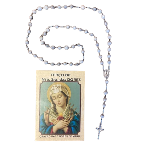 TERÇO SEMENTE CONTA DE LÁGRIMAS DE NOSSA SENHORA (1 UNIDADE)