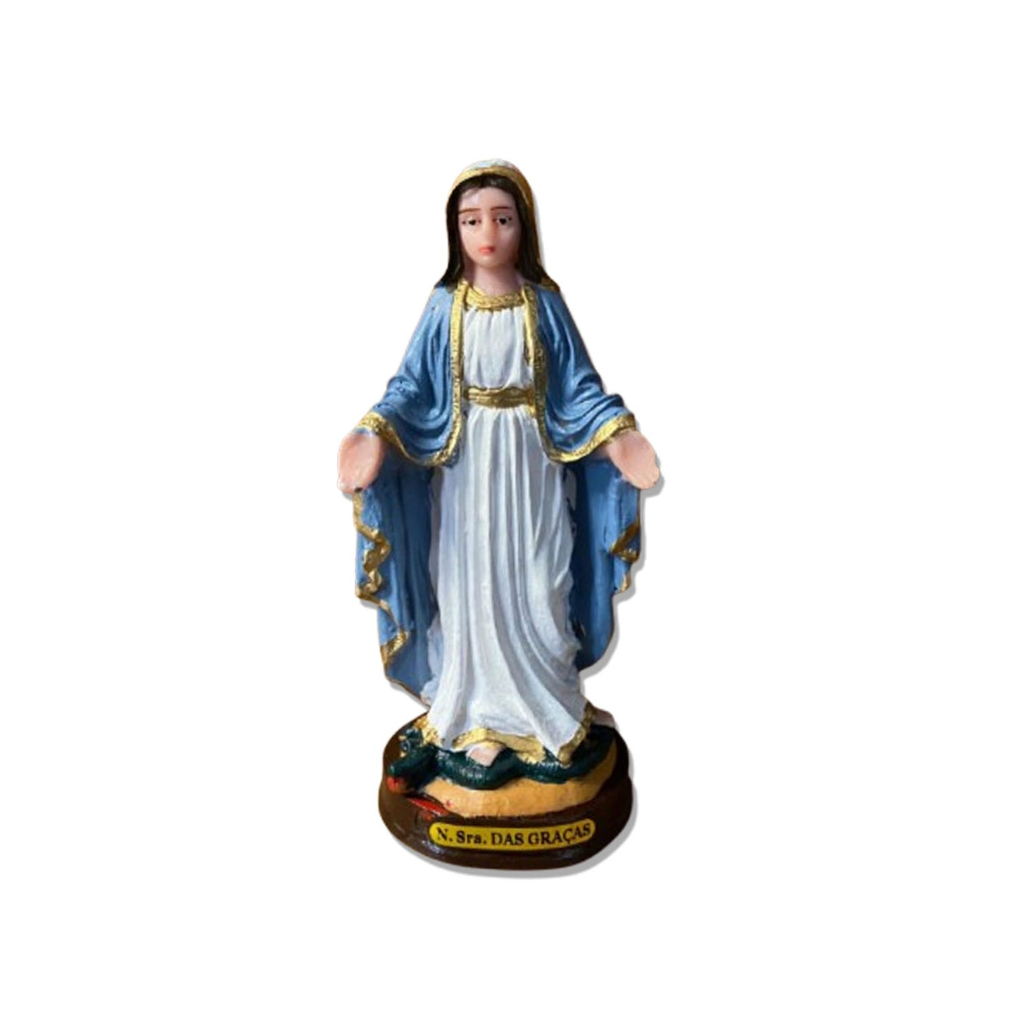 IMAGEM DE RESINA NACIONAL NOSSA SENHORA DAS GRAÇAS 14,5CM (1 UNIDADE)