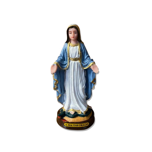 IMAGEM DE RESINA NACIONAL NOSSA SENHORA DAS GRAÇAS 14,5CM (1 UNIDADE)