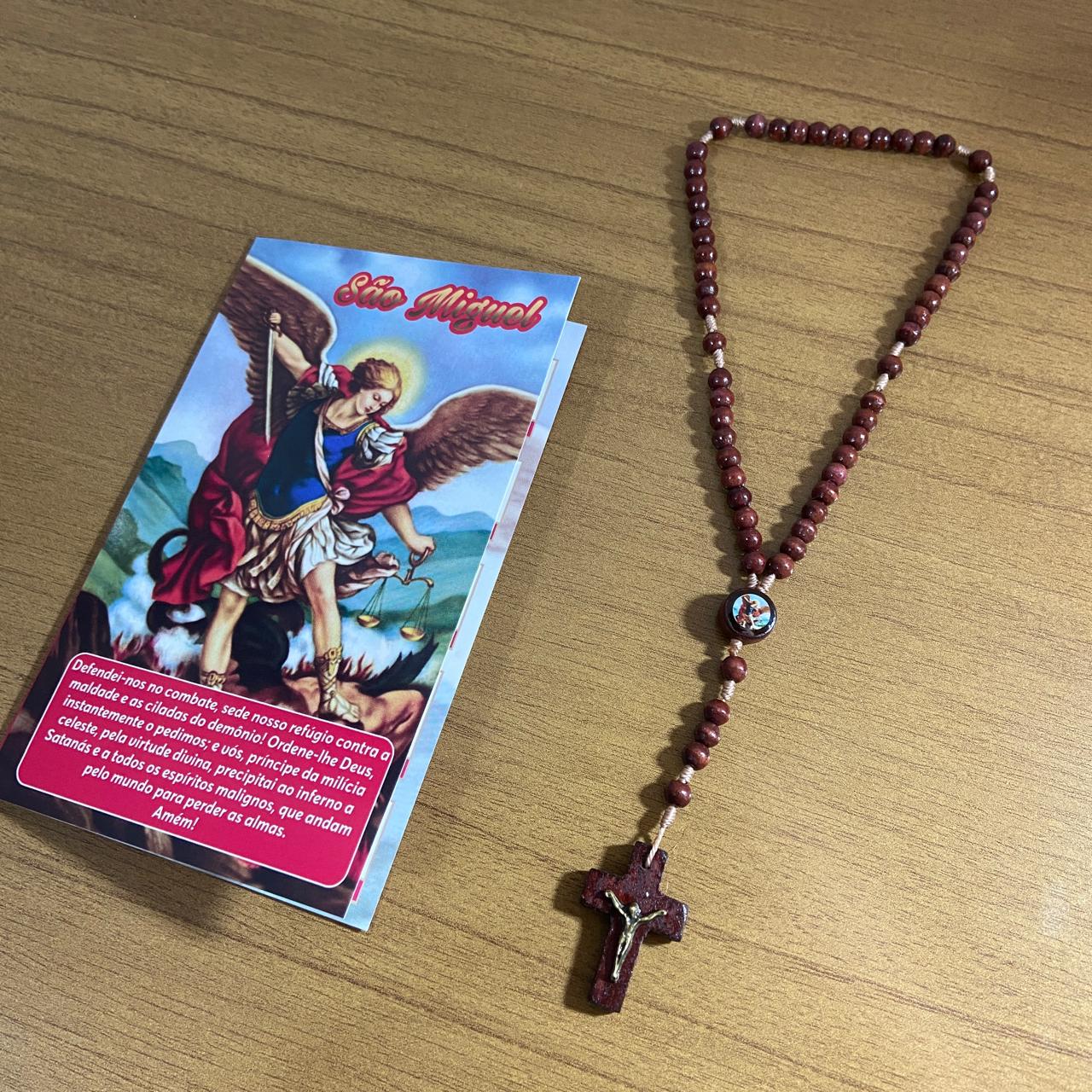 TERÇO DE MADEIRA MIRIM SÃO MIGUEL ARCANJO 06MM ( 03UNIDADES )