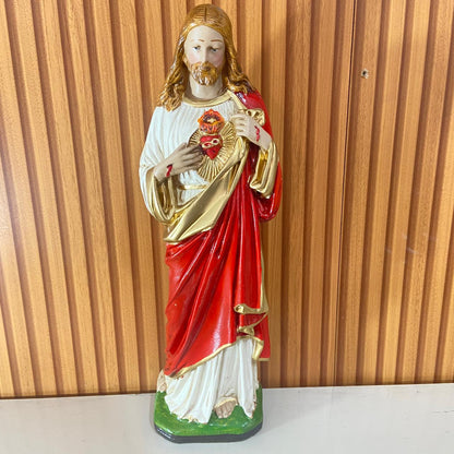 IMAGEM DE GESSO SAGRADO CORAÇÃO DE JESUS 41CM (1 UNIDADE)