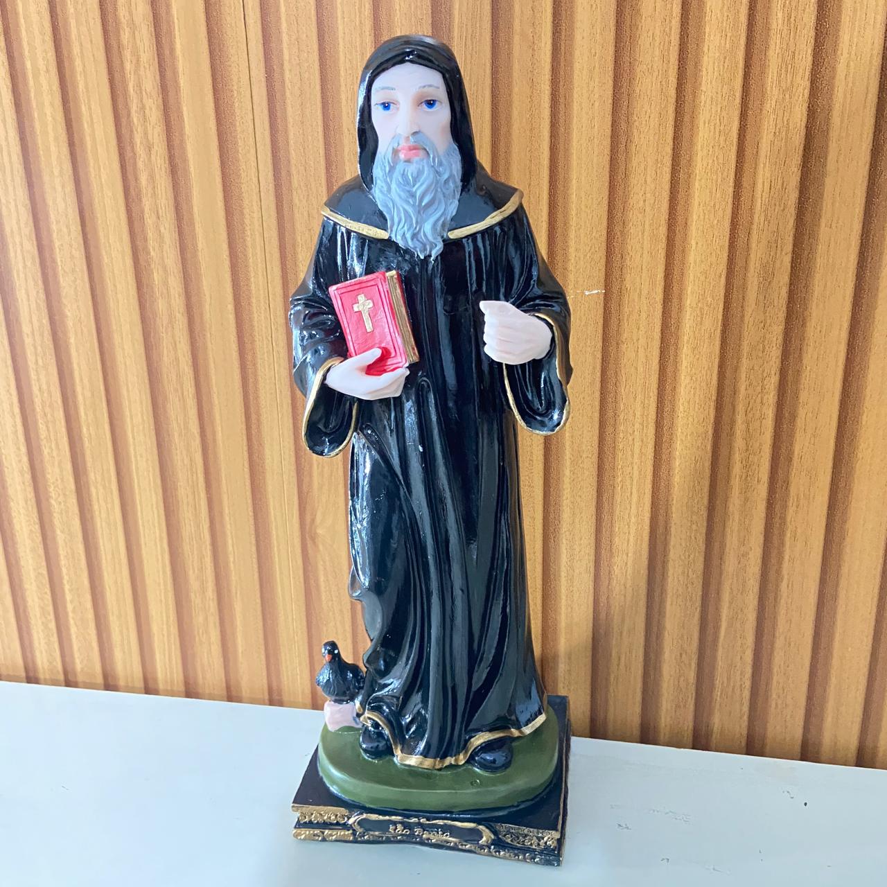 IMAGEM DE RESINA NACIONAL SÃO BENTO 30CM  (1 UNIDADE)