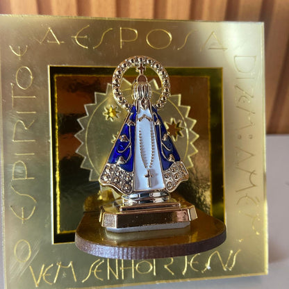 ADORNO DE MESA MDF NICHO NOSSA SENHORA APARECIDA 10CM (1 UNIDADE)