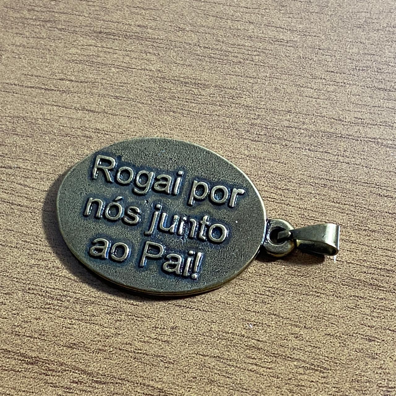 PINGENTE OURO VELHO RESINADO SAGRADO CORAÇÃO DE JESUS  (6 UNIDADES)