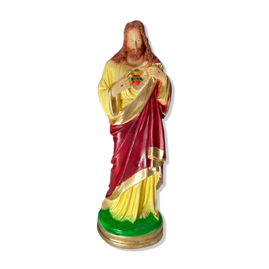 IMAGEM DE GESSO SAGRADO CORAÇÃO DE JESUS 33CM (1 UNIDADE)
