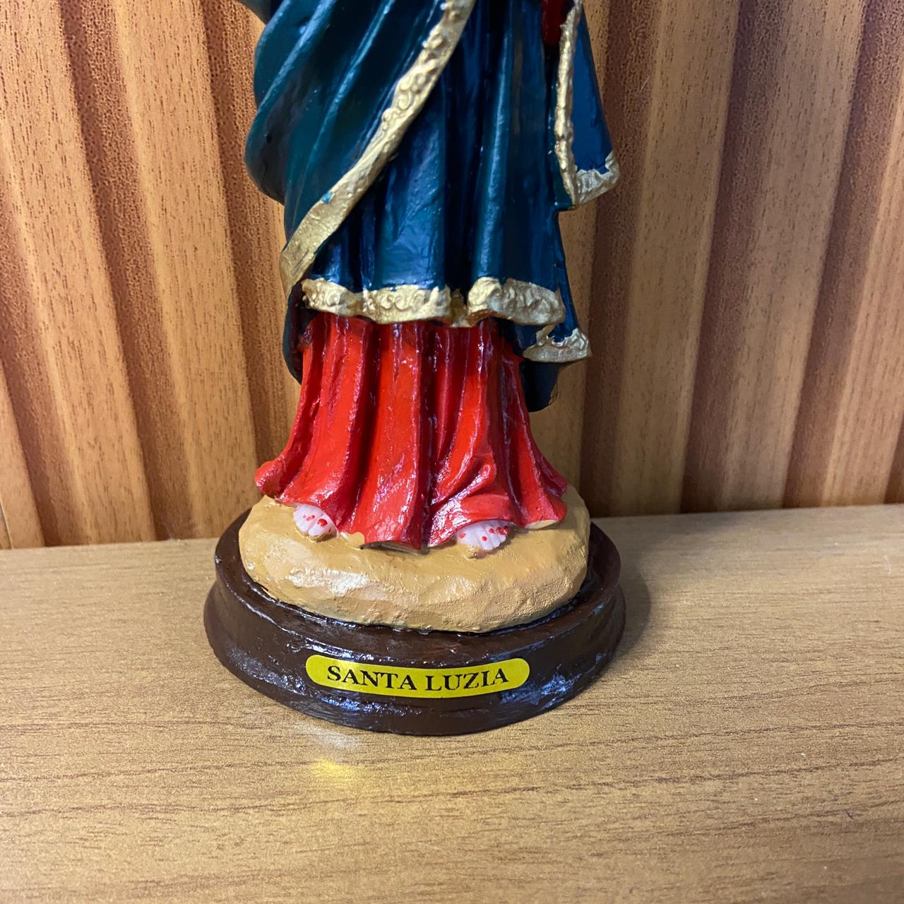 IMAGEM DE RESINA NACIONAL SANTA LUZIA 20CM (1 UNIDADE)