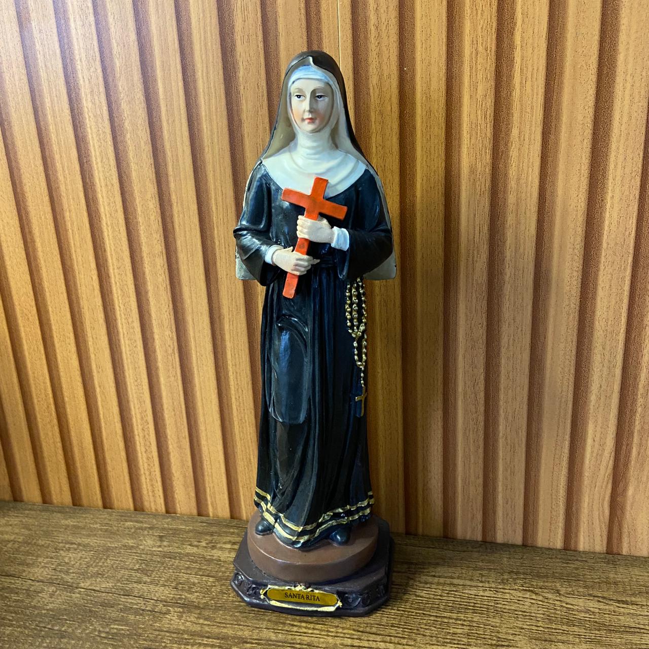 IMAGEM DE RESINA IMPORTADA SANTA RITA 29CM (1 UNIDADE)