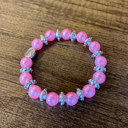 PULSEIRA PÉROLA INFANTIL NOSSA SENHORA APARECIDA ROSA (06 UNIDADES)