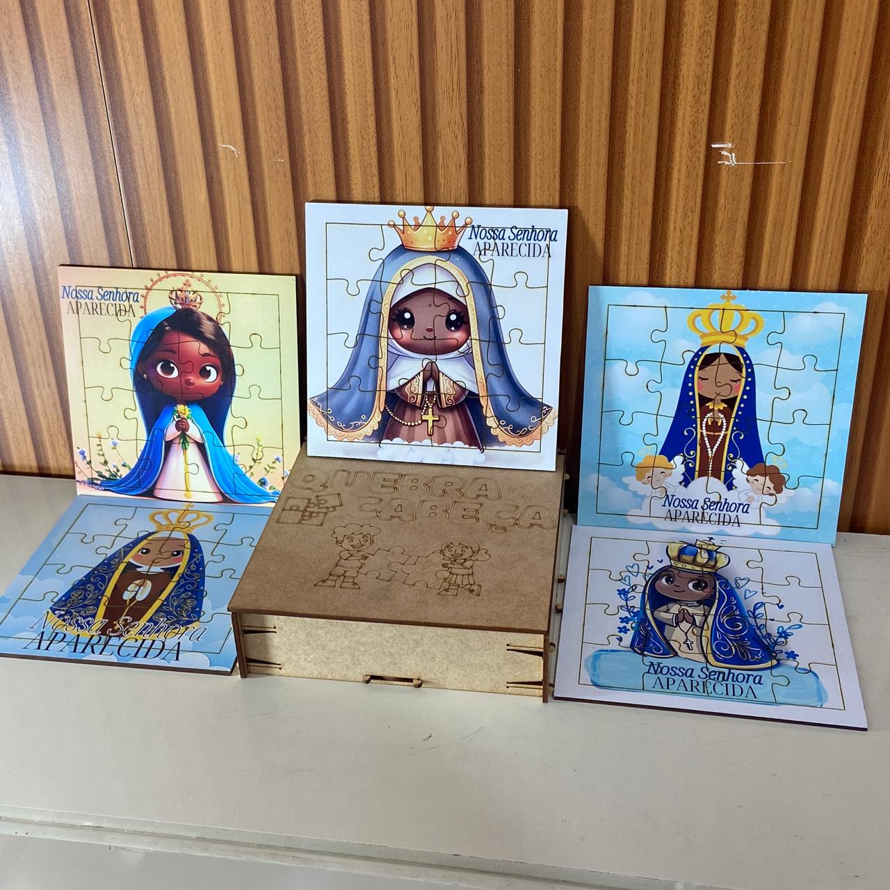 KIT QUEBRA CABEÇA INFANTIL MDF NOSSA SENHORA APARECIDA  (5 UNIDADE)