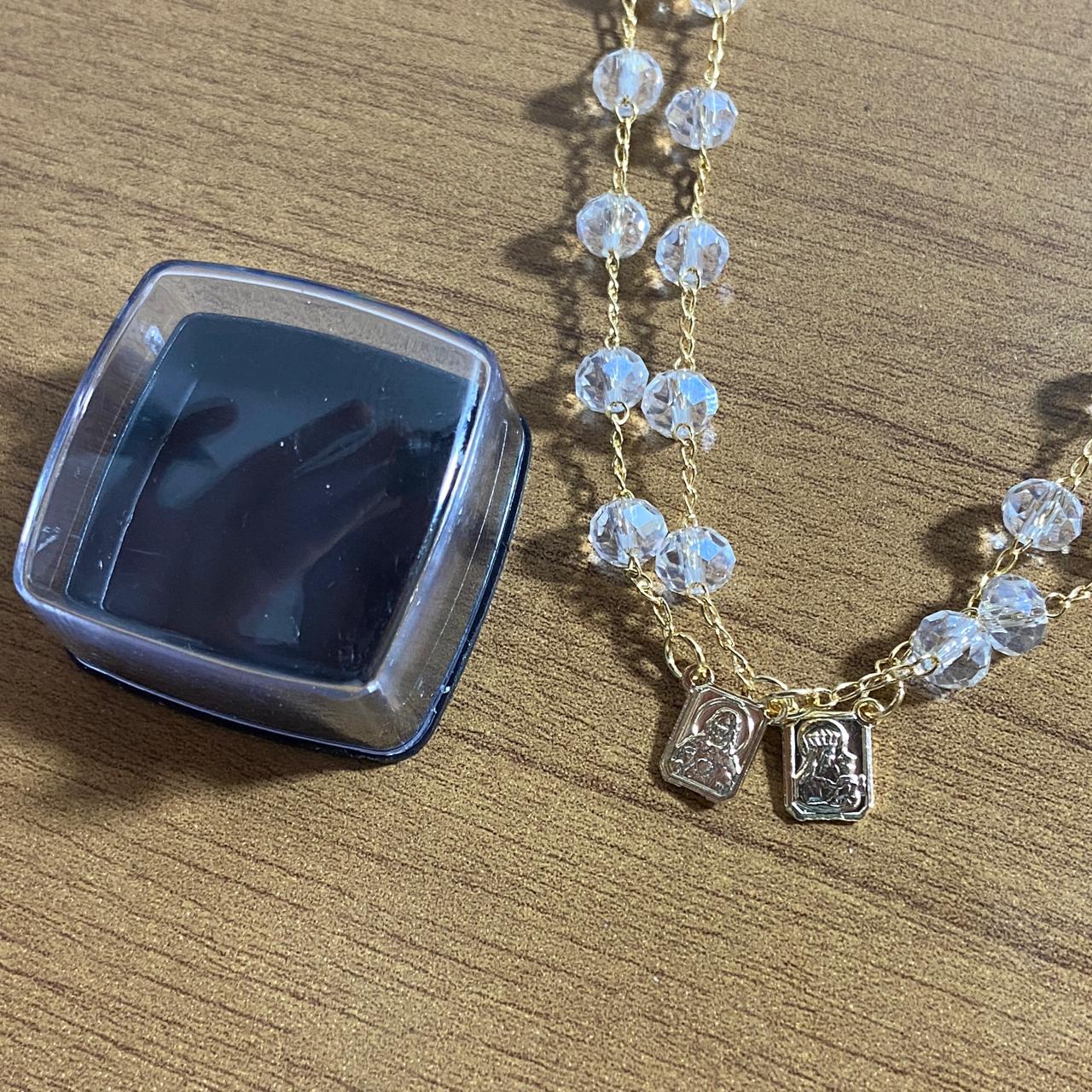 PULSEIRA ESCAPULARIO CRISTAL (3 UNIDADES)