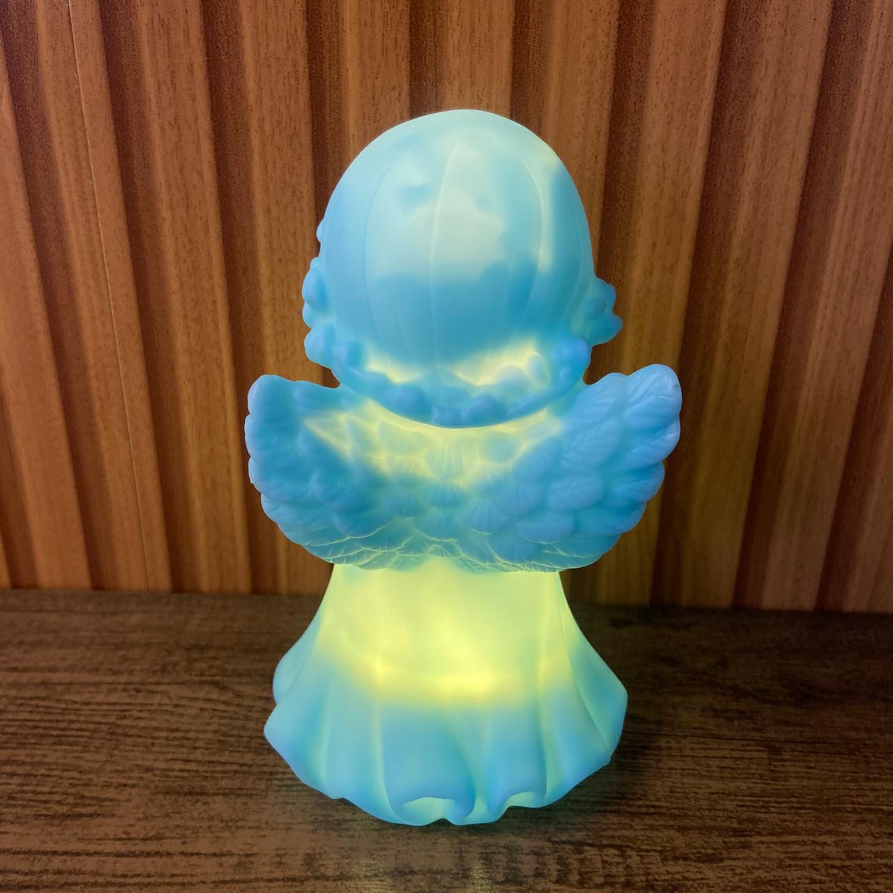 LUMINÁRIA LED ANJINHO AZUL 14CM (1 UNIDADE)