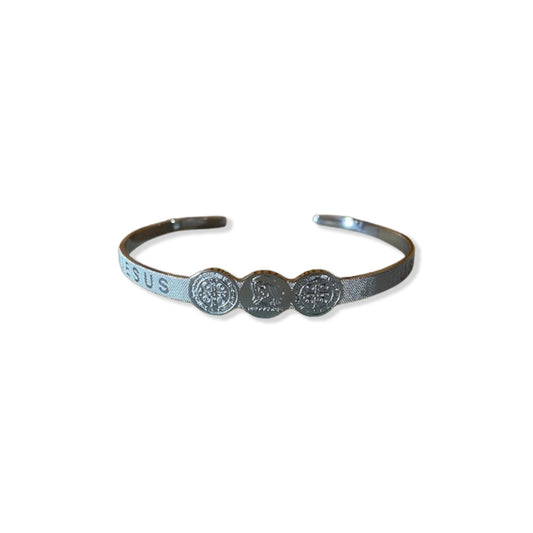 BRACELETE AÇO INOX  MEDIUGORIE  (1 UNIDADE)
