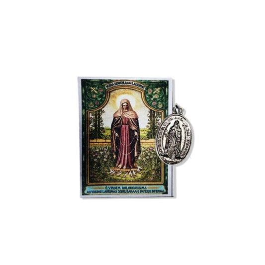 MEDALHA NÍQUEL NOSSA SENHORA DAS LÁGRIMAS (12 UNIDADES)