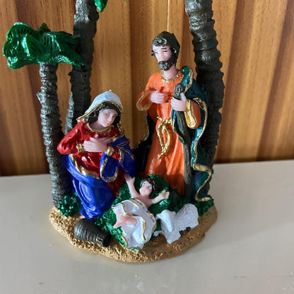 IMAGEM DE RESINA NACIONAL PRESÉPIO ÚNICO COQUEIRO 11,5CM (1 UNIDADE)