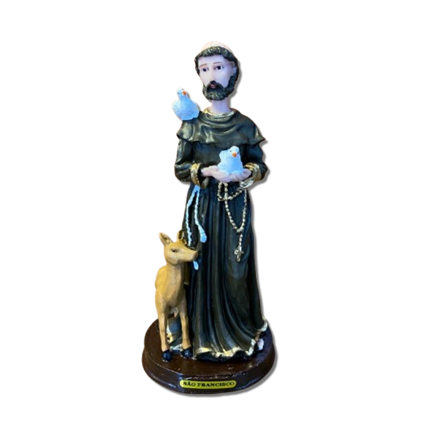 IMAGEM DE RESINA NACIONAL SÃO FRANCISCO DE ASSIS 21CM (1 UNIDADE)