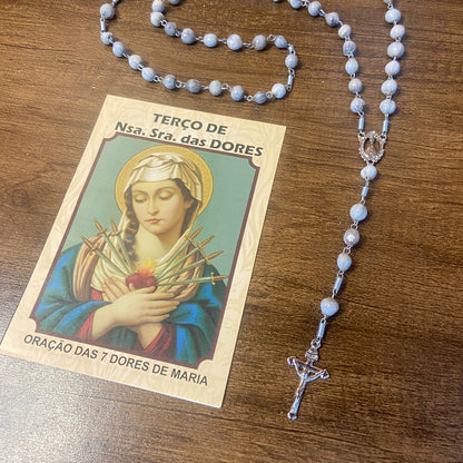 TERÇO SEMENTE CONTA DE LÁGRIMAS DE NOSSA SENHORA (1 UNIDADE)