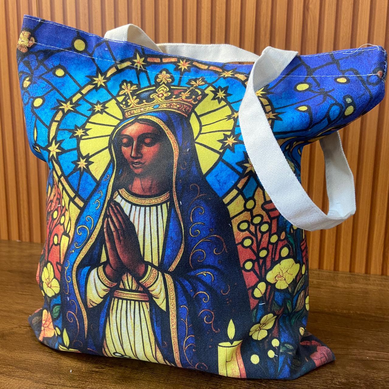 SACOLA DE COMPRAS NOSSA SENHORA APARECIDA 39x34,5CM  - MOD4 (1 UNIDADE)