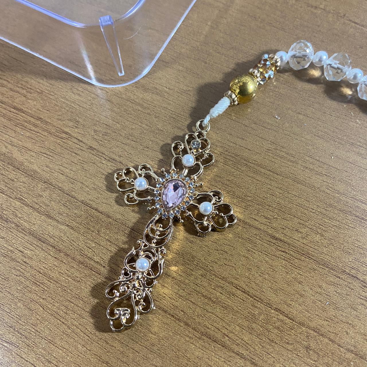 TERÇO DE NOIVA CRISTAL NOSSA SENHORA APARECIDA MOD6 10MM (1 UNIDADE)