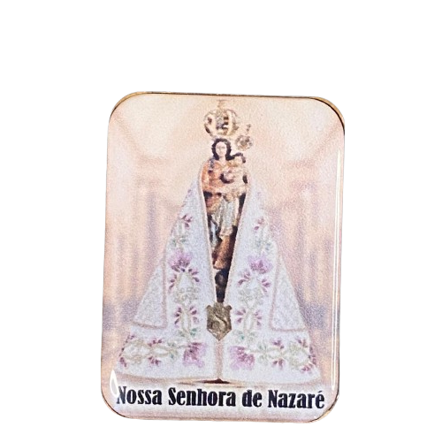 IMÃ MDF QUADRADO RESINADO NOSSA SENHORA DE NAZARÉ (3 UNIDADES)