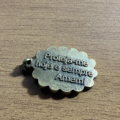 PINGENTE OURO VELHO RESINADO SANTO ANTÔNIO  (6 UNIDADES)