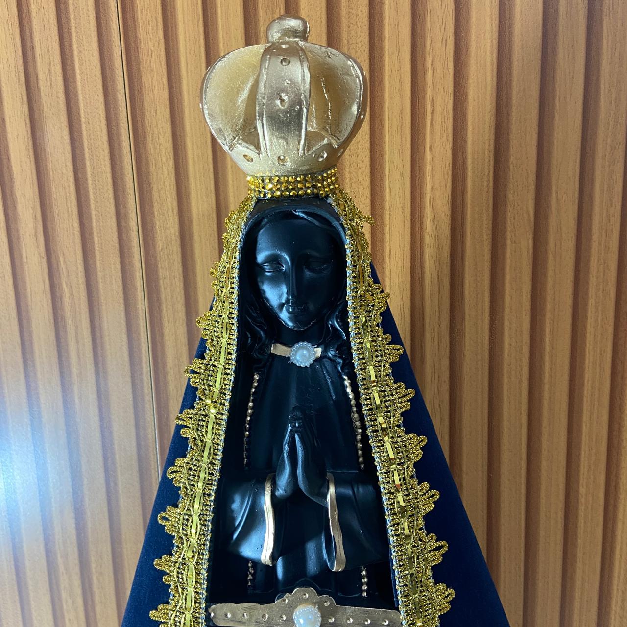 IMAGEM DE GESSO NOSSA SENHORA APARECIDA COM MANTO MOD2 51CM (1 UNIDADE)