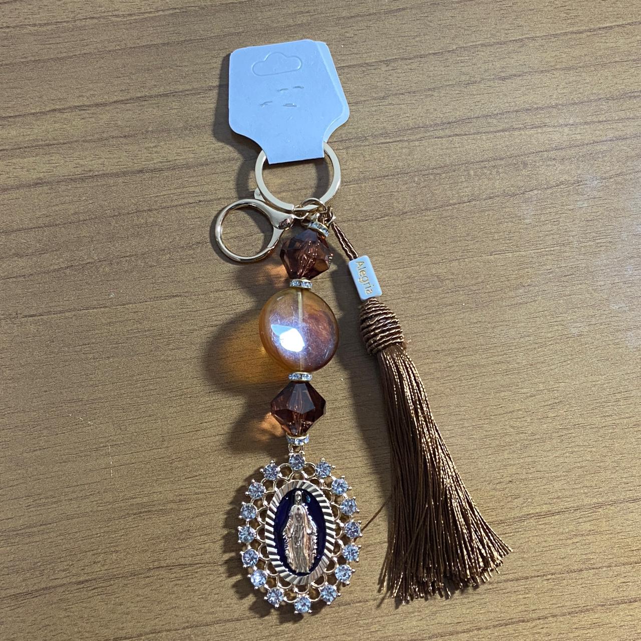 CHAVEIRO DE PEDRARIAS NOSSA SENHORA DAS GRAÇAS COM STRASS (1 UNIDADE)