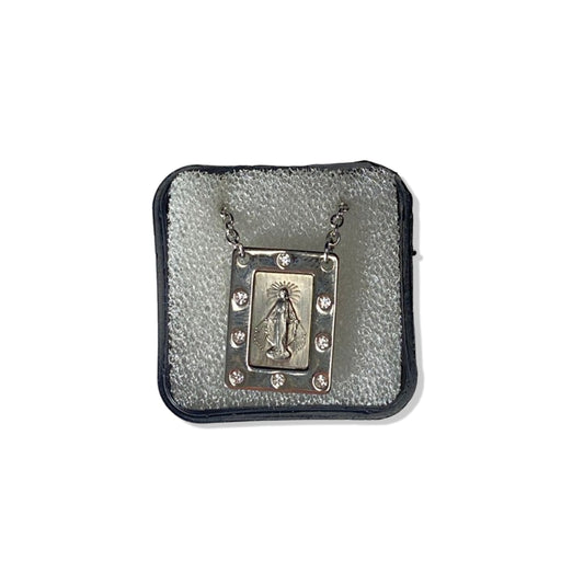 CORRENTE INOX COM STRASS NOSSA SENHORA DAS GRAÇAS (1 UNIDADE)